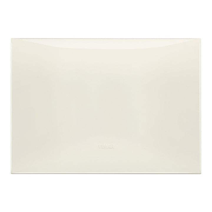Placa Marfíl Glossy fabricada en tecnopolímero, línea NeveUp de Vimar