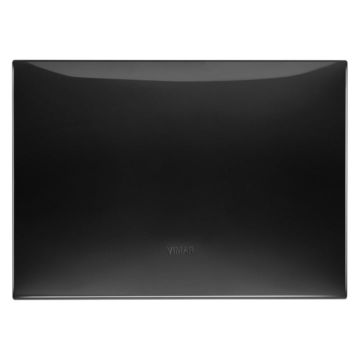Placa Negro Glossy fabricada en tecnopolímero, línea NeveUp de Vimar