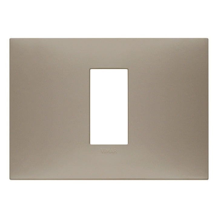 Placa Tórtola Mate fabricada en tecnopolímero, línea NeveUp de Vimar