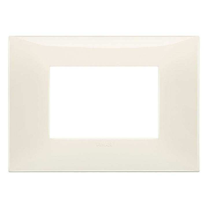 Placa Marfíl Glossy fabricada en tecnopolímero, línea NeveUp de Vimar