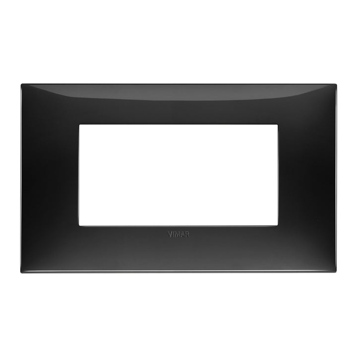 Placa Negro Glossy fabricada en tecnopolímero, línea NeveUp de Vimar