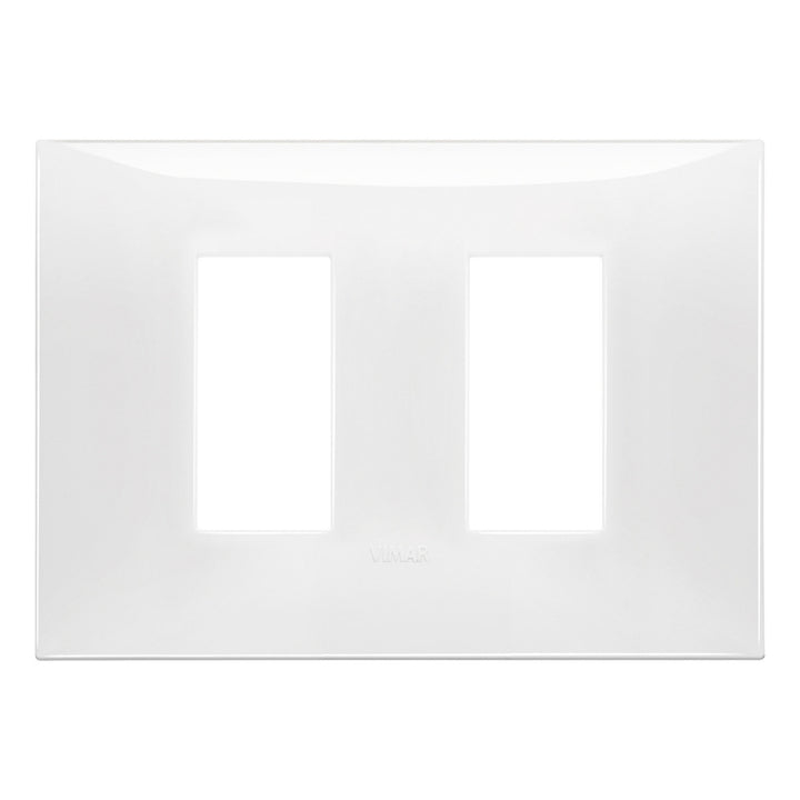 Placa Blanco Glossy (Total Look) fabricada en tecnopolímer, línea NeveUp de Vimar