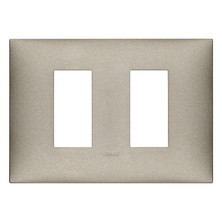 Placa Titanio Mate fabricada en tecnopolímero, línea NeveUp de Vimar