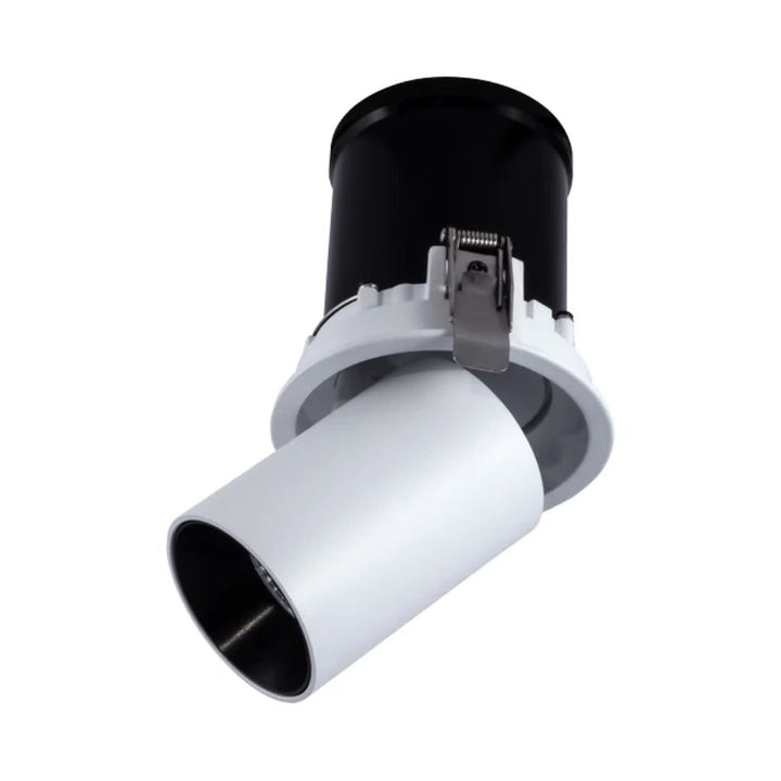 Downlight UNAX 7W 24° dirigible con reflector extraíble base circular para empotrar, color de luz neutro cálido (3000K) o neutro (4000K), acabado blanco o negro, opciones ángulos de salida de Auro