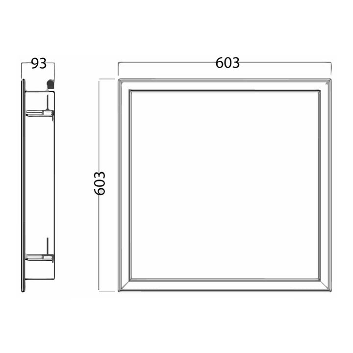 PANEL CLEAN ROOM 40W luz neutra fría - 5000K 603x603mm ISO 1 Antibacterial IP65 de Ledvance