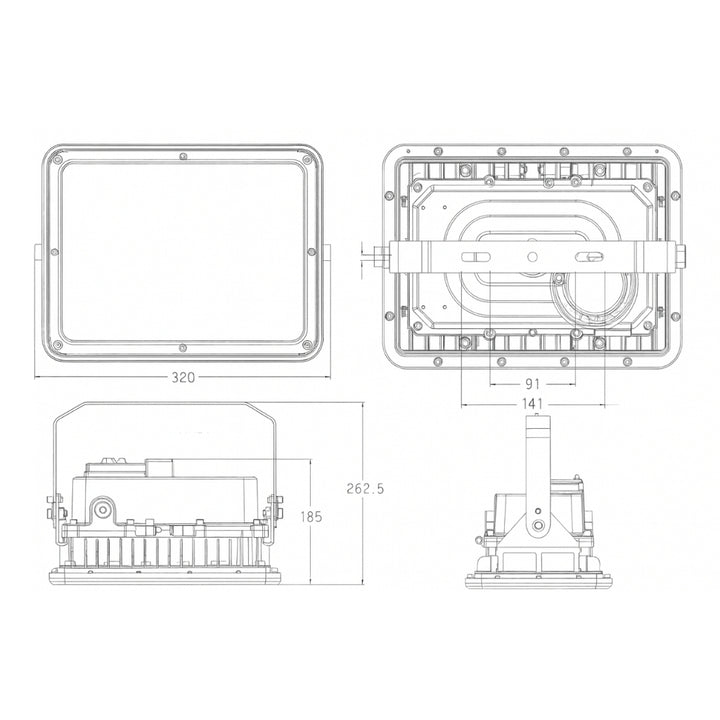 FLOODLIGHT HAZARDOUS 100W 120° 15mil lm, 5000K 100-277V / 277-480V IP66 IK08 de Ledvance