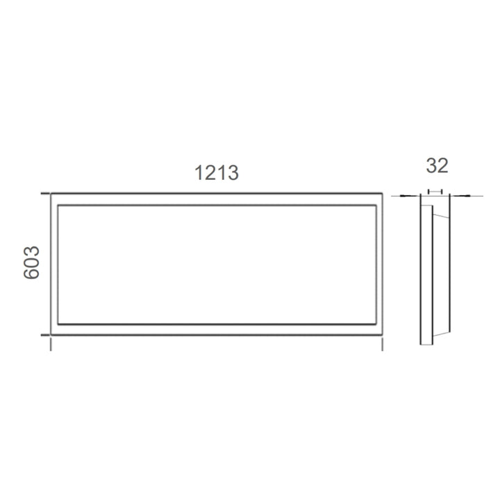 Panel LED Value 54W 60.3x121.3cm opciones color de luz (4000K, 6500K) 100-277V de Ledvance