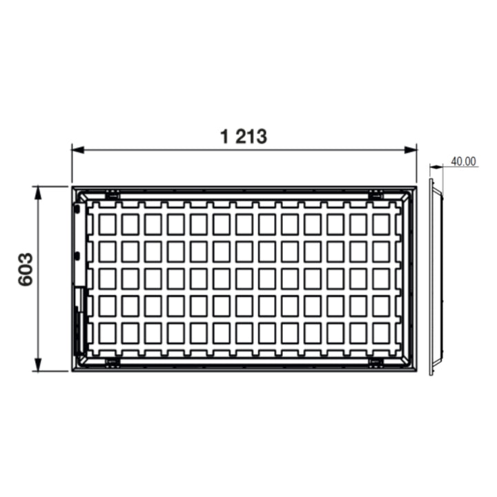 Panel LED PFM 60.3x121.3cm color de luz y potencia selectable (3000K - 4000K - 5000K) (45W - 5850lm / 55W - 7150lm / 65W - 8450lm) 0-10V 100-277V de Ledvance
