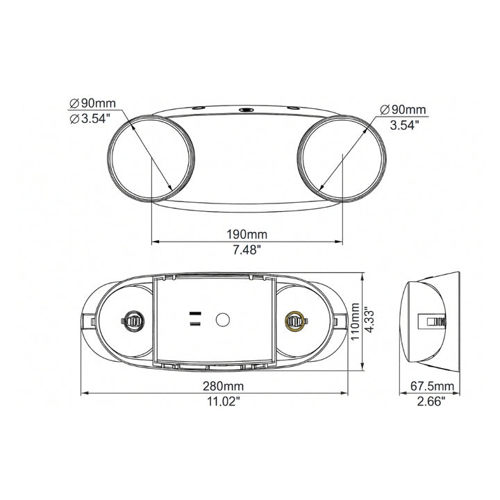 Luminario Emergency Light 1.5W 150lm 36° 100-277V, respaldo batería 90min de Ledvance