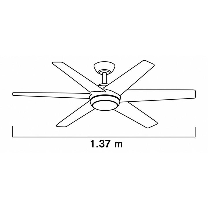 Ventilador de techo con 6 aspas de madera, iluminación integrada, seleccióna 3 tonos de luz, incluye control remoto, ideal para habitaciones medianas y grandes, de Ledvance