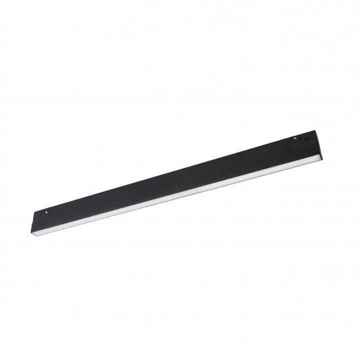 Luminario lineal de riel MAGNETO ATENUABLE 15W, 60cm, 48Vcd, 3000K, ángulo 110°, 0-10V, acabado negro de AURO Lighting