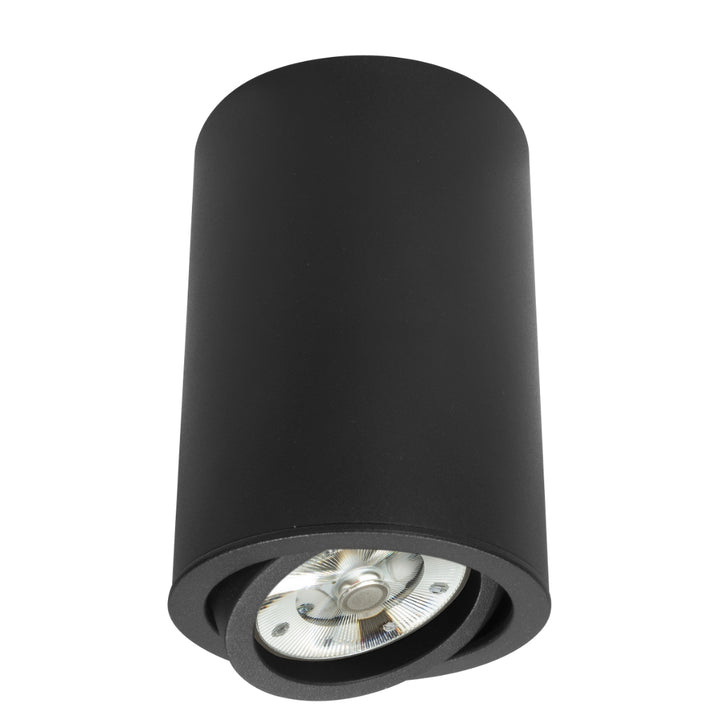 Luminario cilíndrico de sobreponer dirigible PRACTIC Ø7cm para MR16 GU10 opción de acabado blanco o negro de AURO Lighting