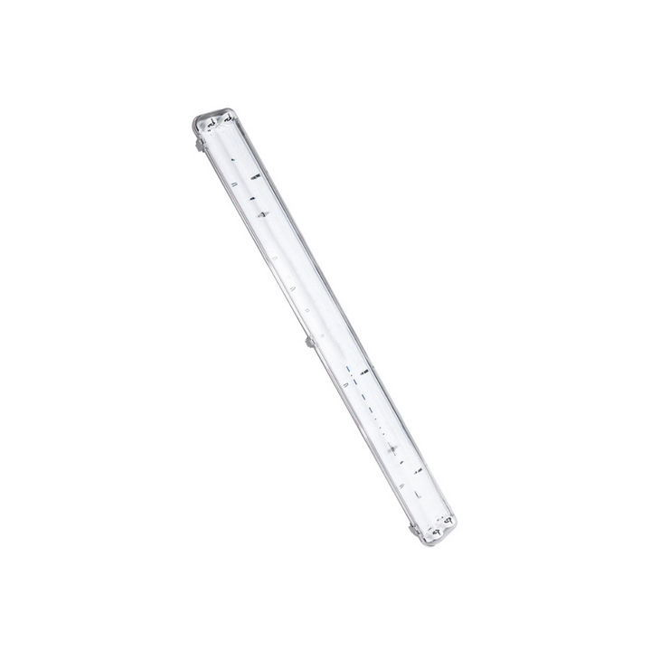 Gabinete a prueba de húmedad 66cm IP65 construido en policarbonato y cuerpo de ABS para tubos T8 listos para conectarse (ambos extremos) de ICON