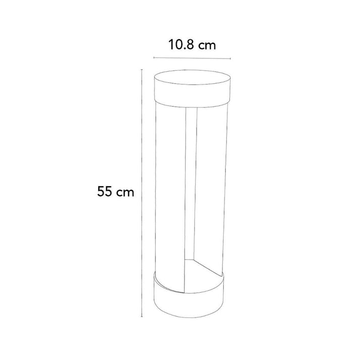 Bolardo LED Cillíndro 9W 55cm luz neutra cálida (3000K) 100-240V de ICON