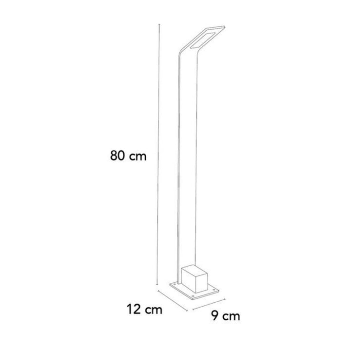 Bolardo LED Slim 4W 80cm luz neutra cálida (3000K) 100-240V de ICON