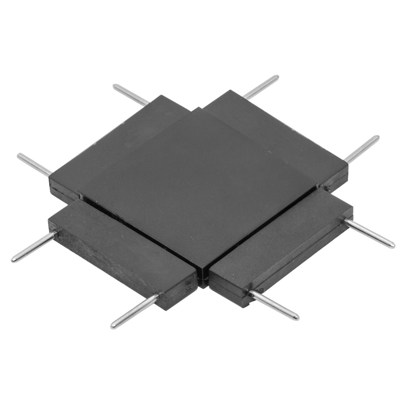Kit de cople en forma de X conexión horizontal, mecánico y electrificado, para mini riel magnético ILUTMAGMINI30 de iLumileds