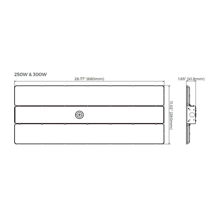Lineal Highbay Configurable Potencia y color de luz selectable (82W / 123W / 164W / 205W) (Neutro 400K / Neutro Frío 5000K) 120-277V de Luceco