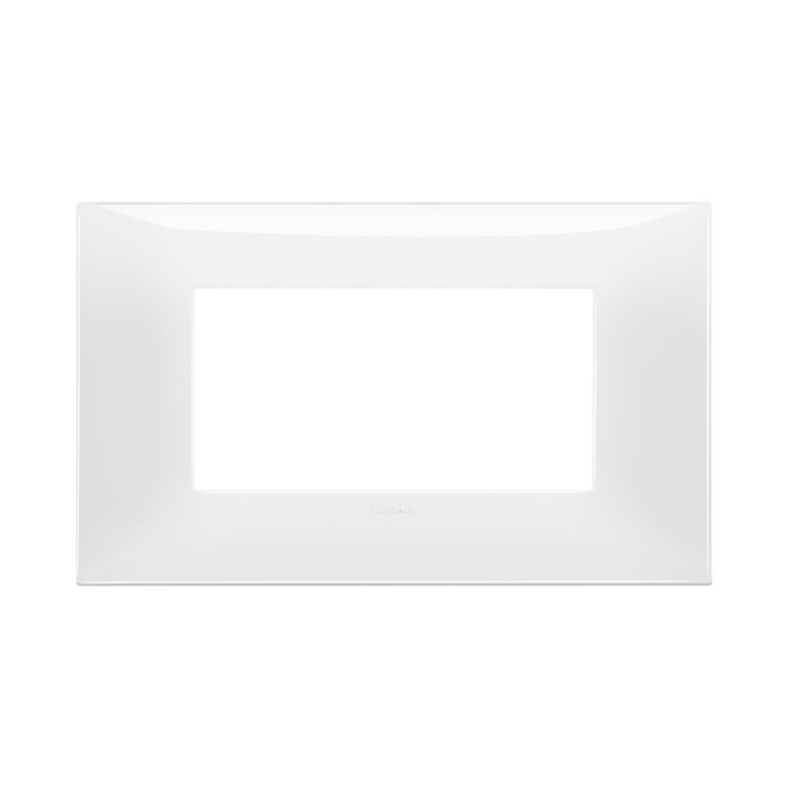 Placa Blanco Glossy (Total Look) fabricada en tecnopolímer, línea NeveUp de Vimar
