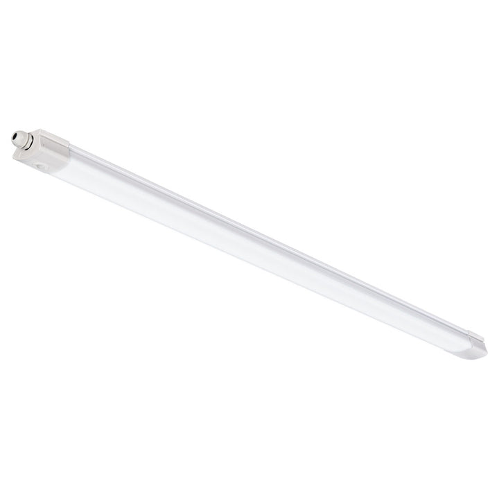 Luminario Storm Linear con sensor de presencia infrarrojo 36W luz neutra fría (5000K) 120-277V preparado para conexión continua entre luminarios de Luceco