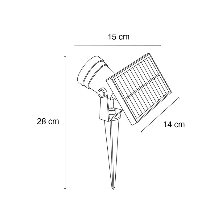 Estaca solar LED 3000K IP65 de ICON