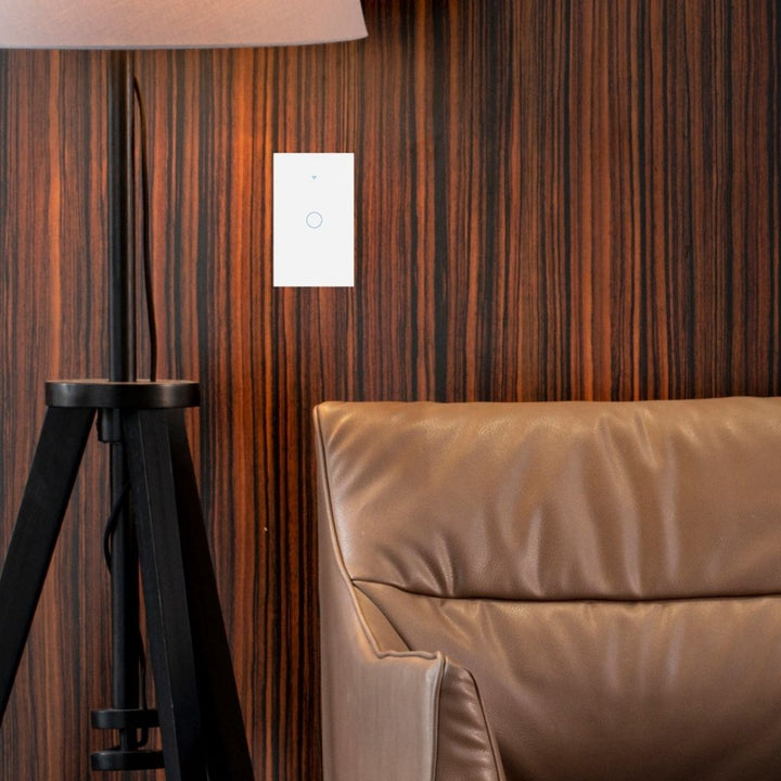 Interruptor Smart WiFi individual con neutro opción acabado blanco o negro de ICON