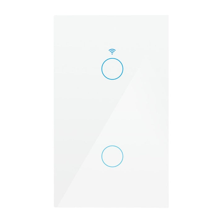 Interruptor Smart WiFi doble sin neutro opción acabado blanco o negro de ICON