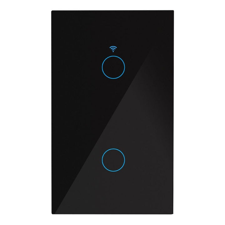 Interruptor Smart WiFi doble sin neutro opción acabado blanco o negro de ICON