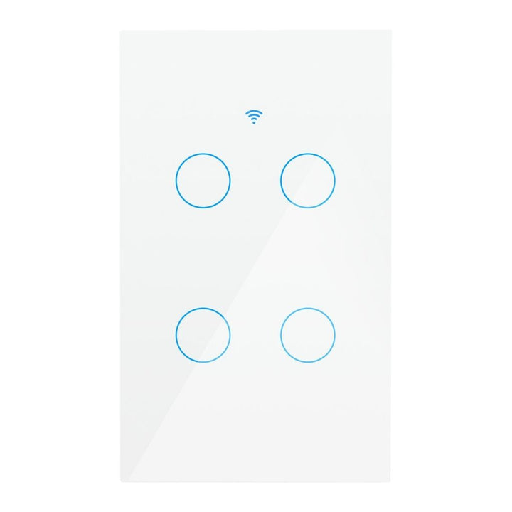 Interruptor Smart WiFi cuatruple sin neutro opción acabado blanco o negro de ICON