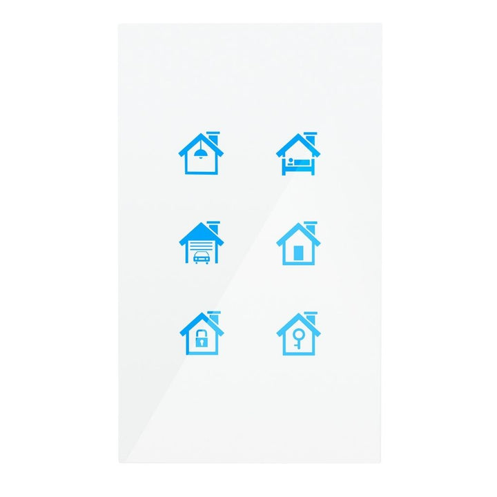 Interruptor Smart WiFi para detonar escenas, 6 interruptores opción acabado blanco o negro de ICON