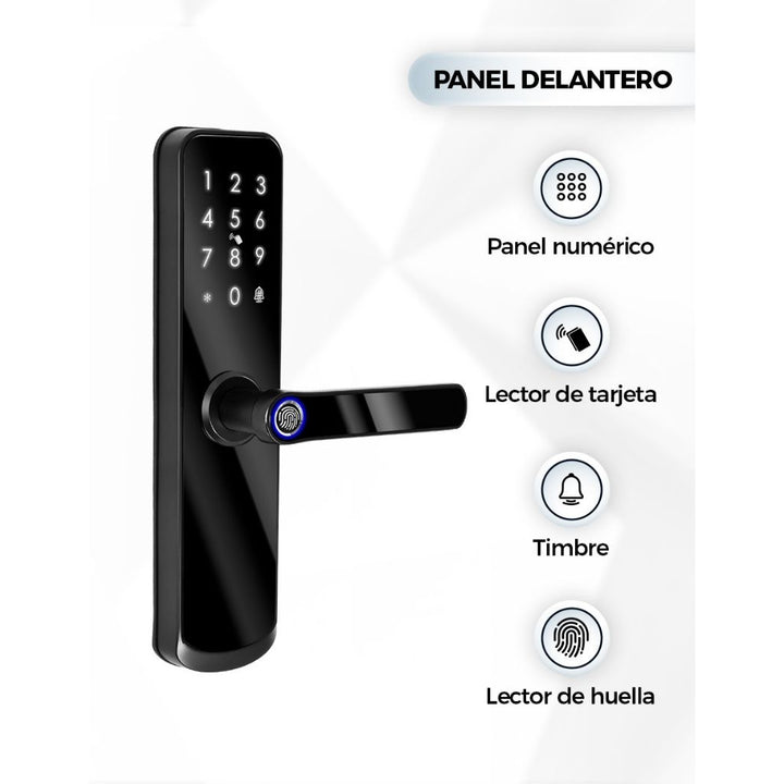 Cerradura larga Smart WiFi, con panel numérico, lector de huella, apartura remota y más... de ICON