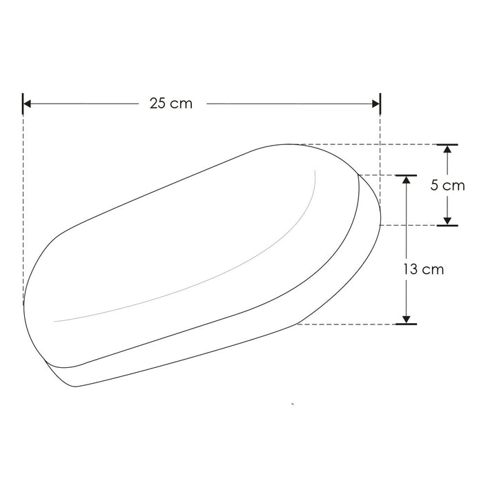 Ovalo de luz tipo bulk para muro 20W luz cálida fabricado en policarbonato de iLumileds