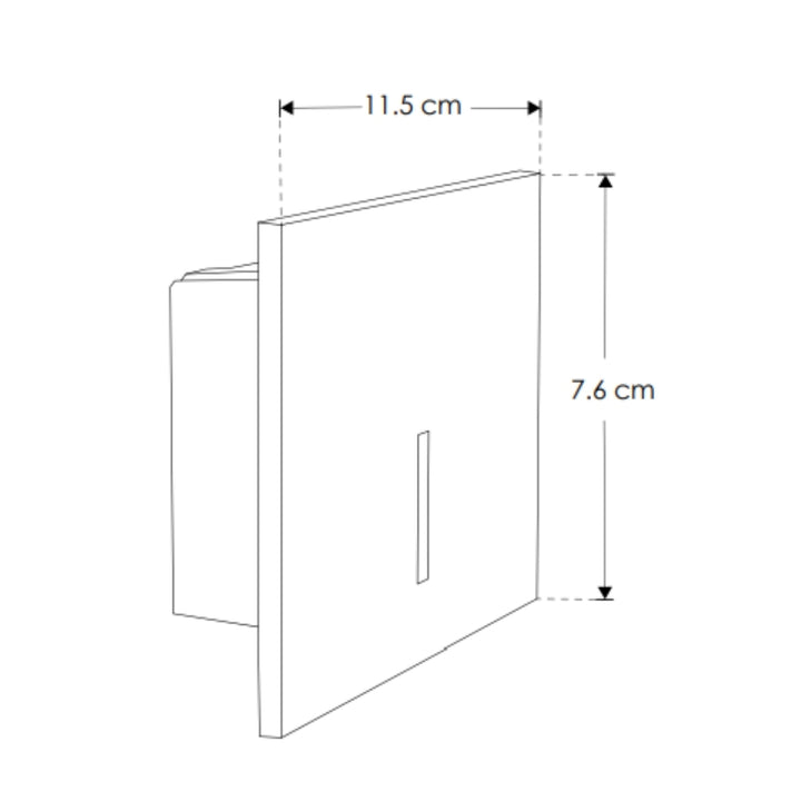 Luminario de cortesía salida de luz lineal con sensor de movimiento oculto 2W luz cálida (3000K), compatible con registro tipo chalupa, de policarbonato negro y blanco, 85-265V de iLumileds