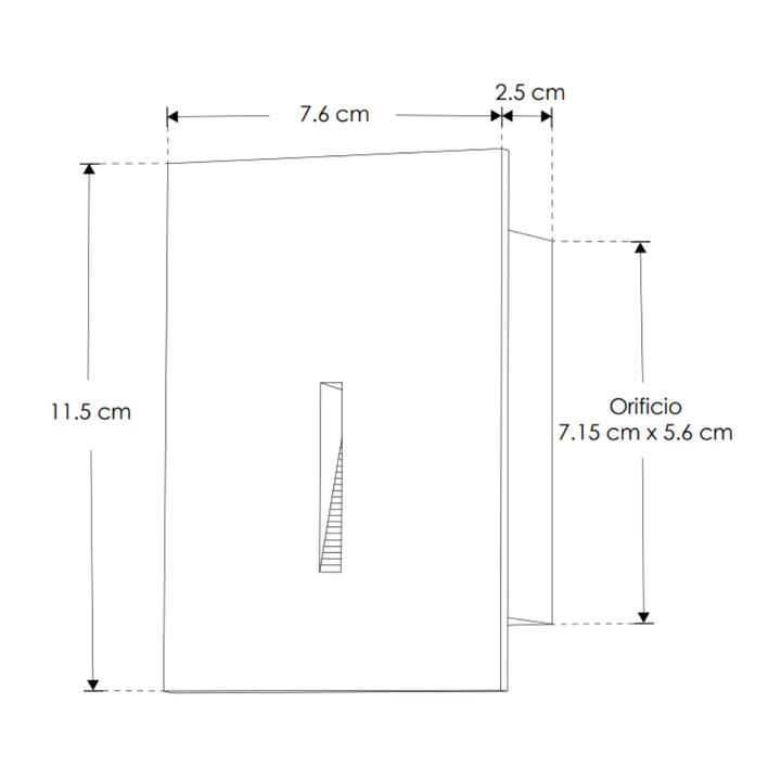 Luminario vertical de cortesía salida de luz lineal con sensor de movimiento oculto 2W luz cálida (3000K), compatible con registro tipo chalupa, de policarbonato negro y blanco, 85-265V de iLumileds