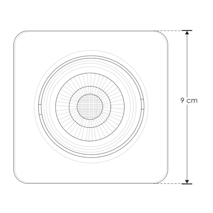 Luminario downlight dirigible cuadrado 5W 42° 100-240V opción de luz cálido / neutro frío de iLumileds