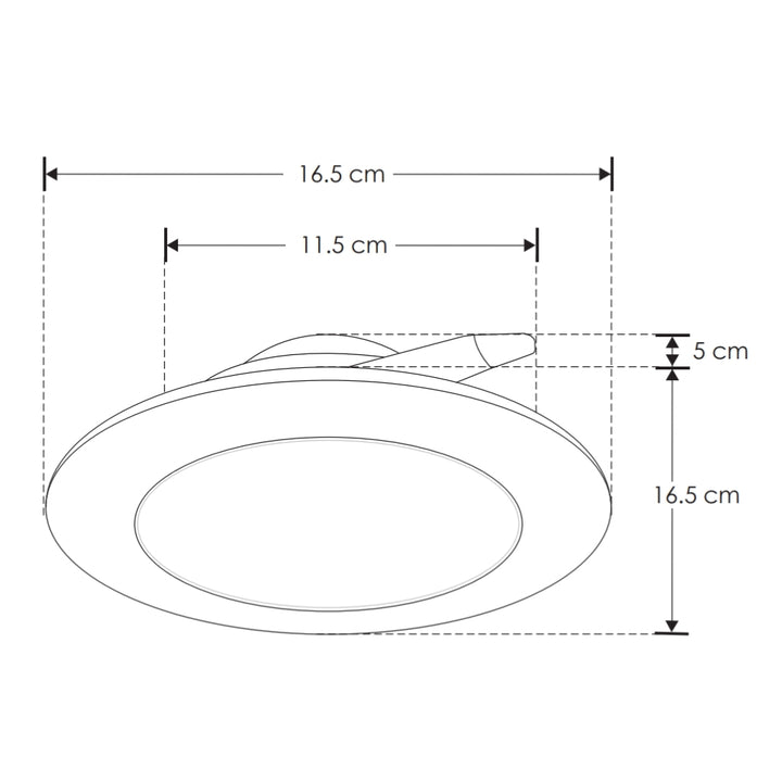 Downlight atenuable acabado negro 12W 110-130V opciones color de luz Neutro Cálido / Neutro Frío fabricado en policarbonato de iLumileds