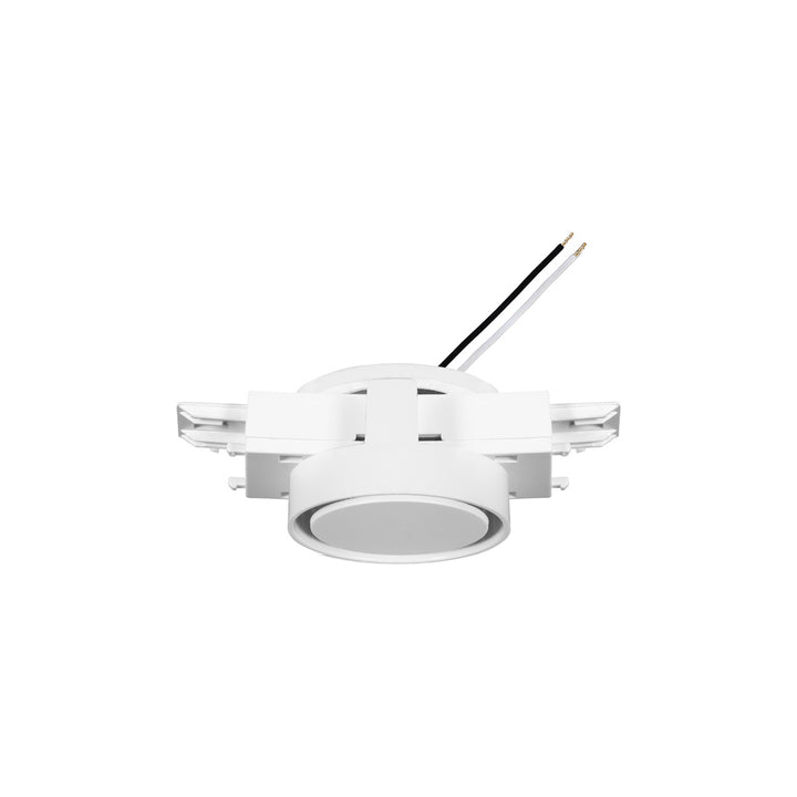 Cople de conexiones horizontal para dos luminarios en zigzag para suspender con unión iluminada 1W sereie DW opciones color de luz 127V, con 10 cm de cables de alimentación de iLumileds