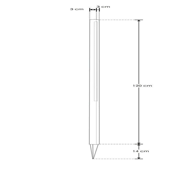 Estaca para jardín 120cm 7W luz cálida (3000K), incluye estaca para fijar en piso 100-240V de iLumileds