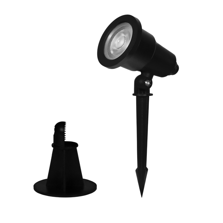 Luminario para jardín 5W 3000K 60° con estaca y base para sobreponer incluidas, fabricado en policarbonato de iLumileds