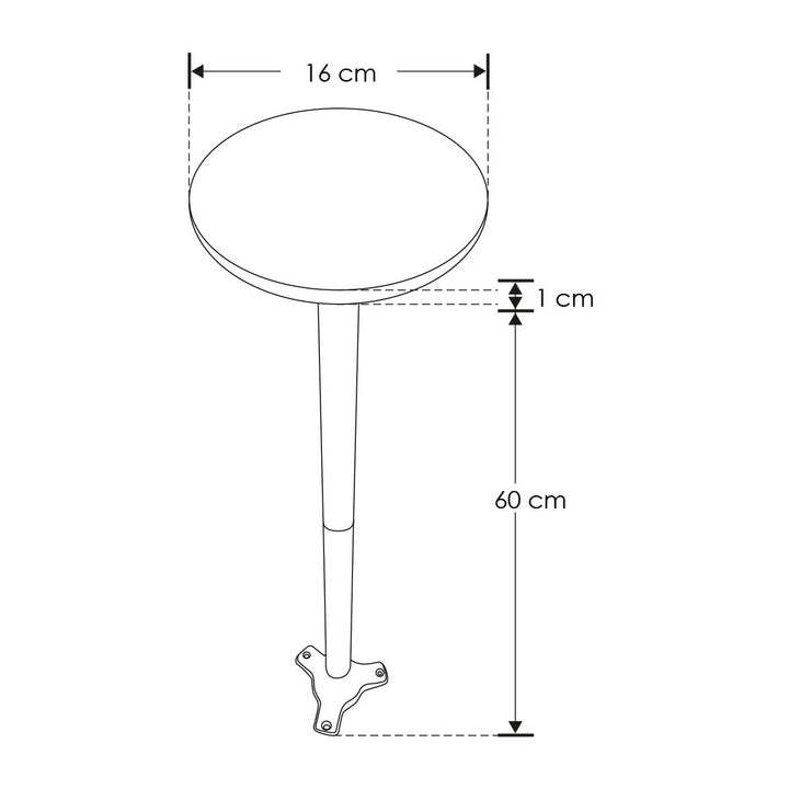Bolardo 12W luz directa hacia abajo, luz cálida (3000K) de 60cm incluye base y estaca de iLumileds