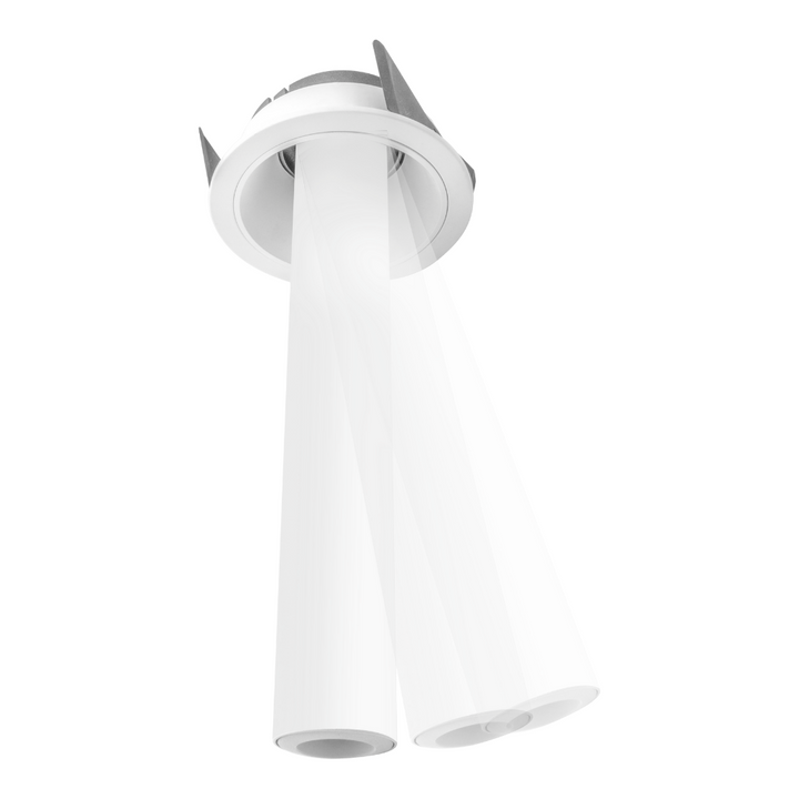 Luminario empotrar tipo flauta 17cm dirigible 7W luz cálida 38° de iLumileds