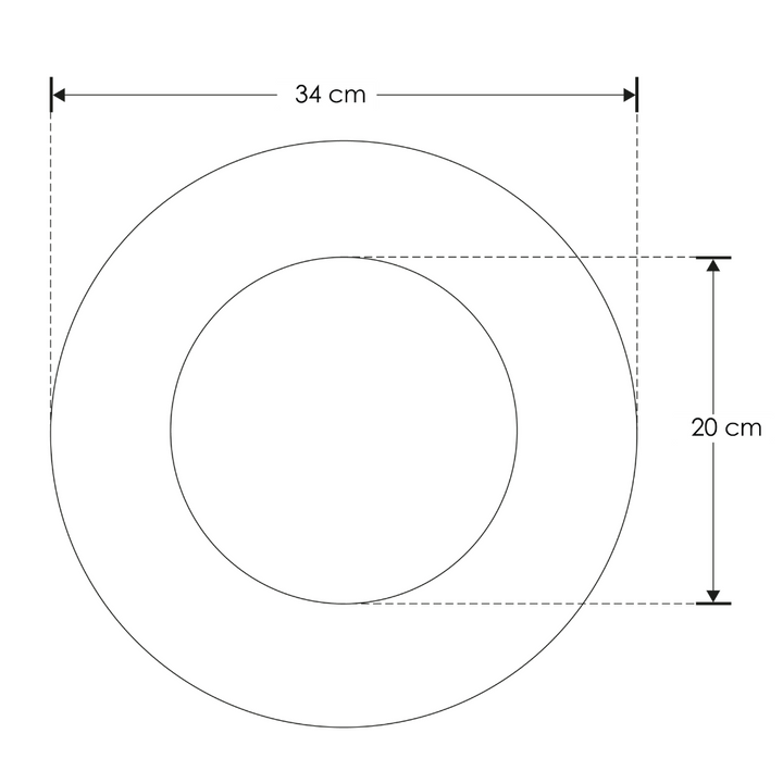 Luminario decorativo de muro circulo Ø34cm 11W luz cálida acabado dorado o negro con fondo blanco de iLumileds