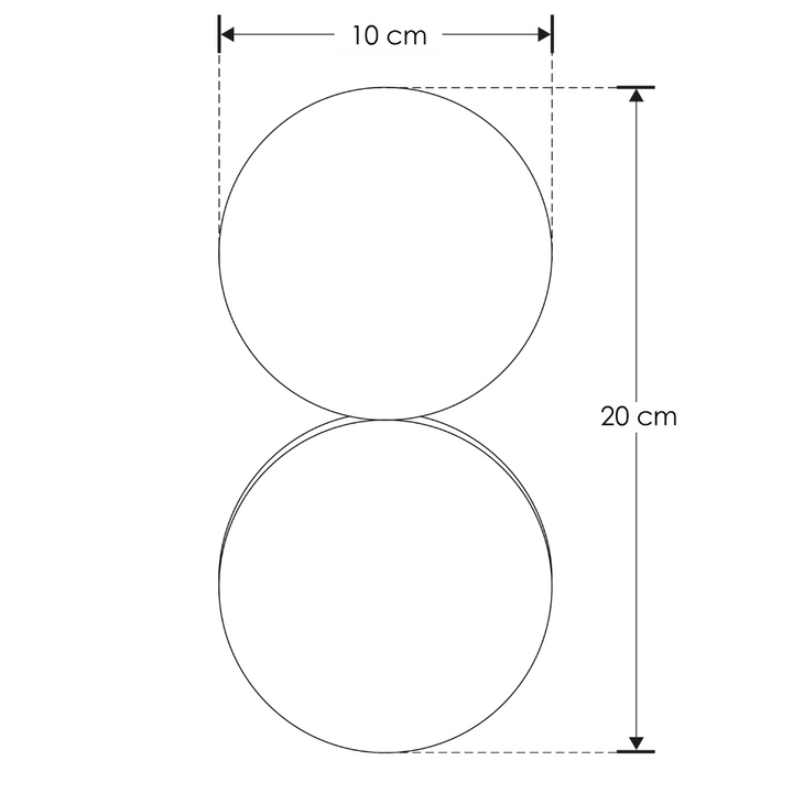 Luminario decorativo de muro doble circulo 5W luz cálida acabado dorado de iLumileds