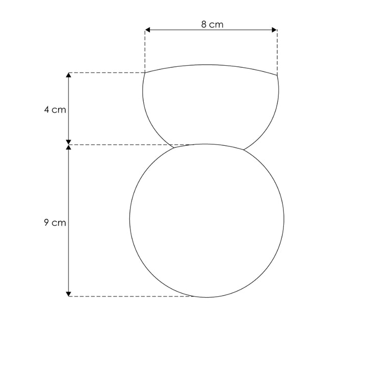 Luminario de yeso para sobreponer con esfera de cristal para foco G9 opción acabado gris o blanco de línea Europea iLumileds