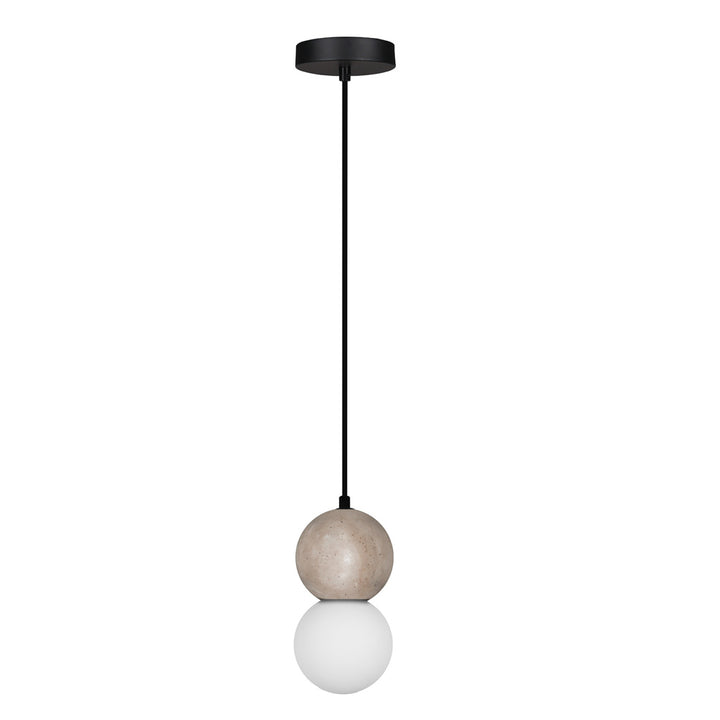 Luminario Téo Travertino para sobreponer ajustable con esfera difusa con base G9 fabricado en Travertino acabado beige de línea Europea iLumileds