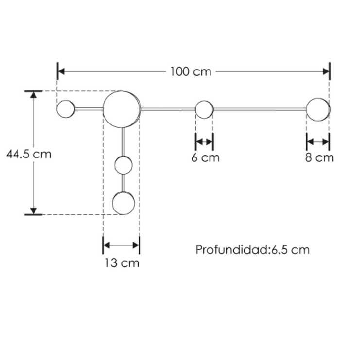 Luminario decorativo contemporaneo en L efecto simétrico luz indirecta 15w luz cálida acabado negro de iLumileds
