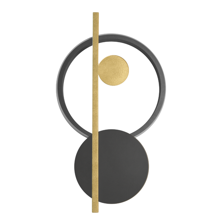 Luminario decorativo contemporaneo en efecto simétrico luz indirecta 13w luz cálida acabado dorado / negro de iLumileds