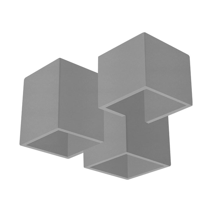 Luminario sobreponer triple cubos asimétrico bajo deslumbramiento de Yeso con 3 bases GU10 de iLumileds