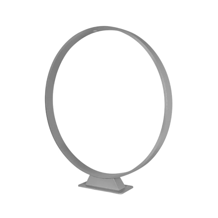 Bolardo aro de luz Gropi 10W luz cálido Ø60cm, de alumino acabado gris con acrílico difuso anti-reflejante, 100-240V de iLumileds