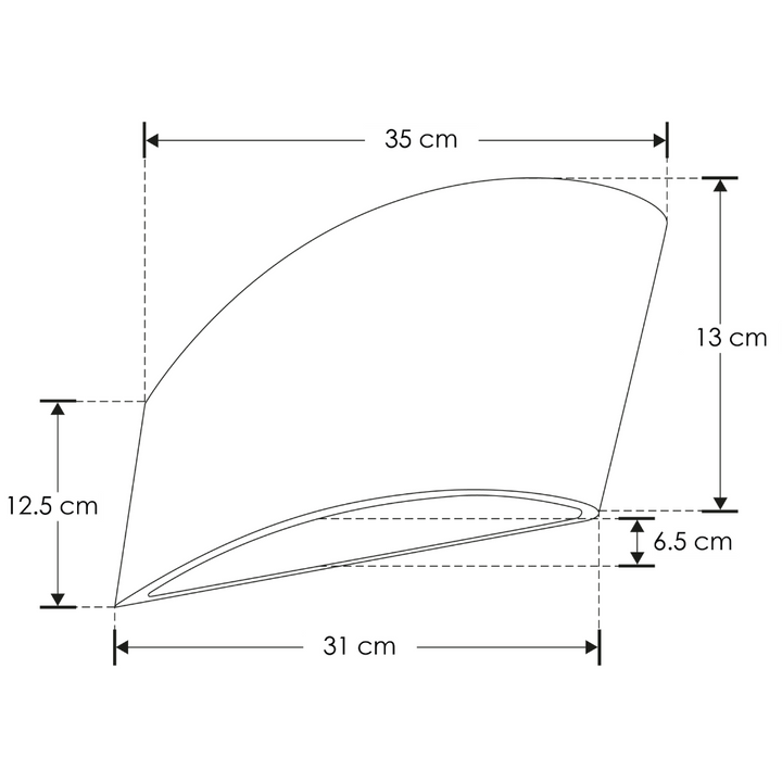 Luminario plano con doble salida de luz de Yeso para muro, incluye base E14 de iLumileds
