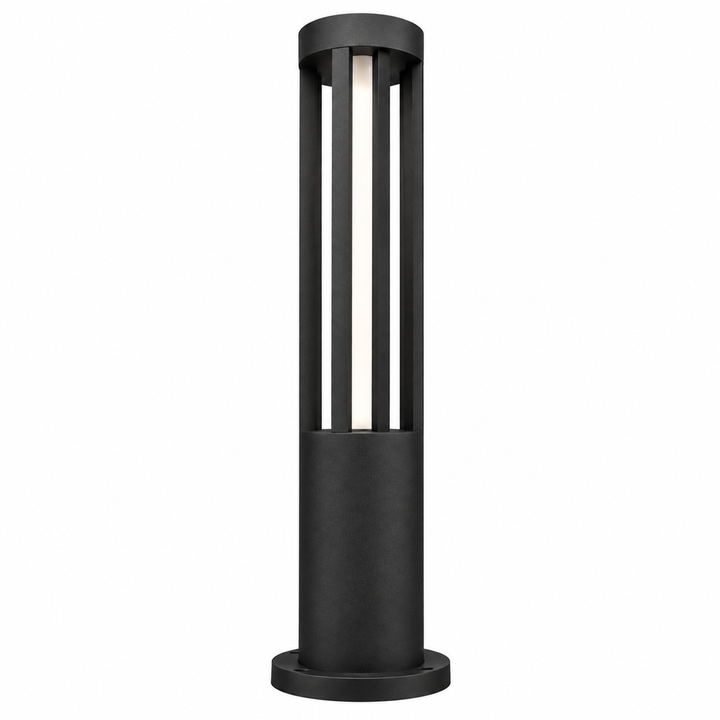 Bolardo 60 cm con LED de 7W, luz cálida, aluminio acabado negro, tratamiento anticorrosivo con esmalte marino, ILUEURBCEL7WWWB de iLumileds